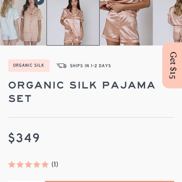 2 piece sleepwear silk set. In a pet free, smoke free home. Perfect condition. - Picture 7 of 7